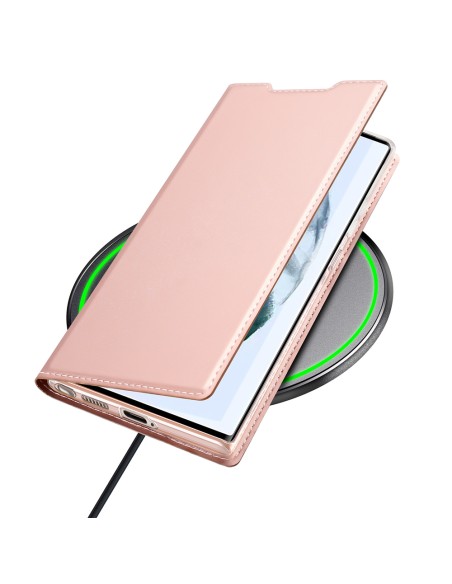 Dux Ducis Skin Pro dėklo dėklo dėklas su atvartu, skirtas Samsung Galaxy S22 Ultra pink Dux Ducis Skin Pro dėklo dėklo dėklas su atvartu, skirtas Samsung Galaxy S22 Ultra pink
