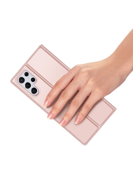 Dux Ducis Skin Pro dėklo dėklo dėklas su atvartu, skirtas Samsung Galaxy S22 Ultra pink Dux Ducis Skin Pro dėklo dėklo dėklas su atvartu, skirtas Samsung Galaxy S22 Ultra pink