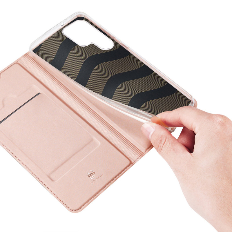 Dux Ducis Skin Pro dėklo dėklo dėklas su atvartu, skirtas Samsung Galaxy S22 Ultra pink