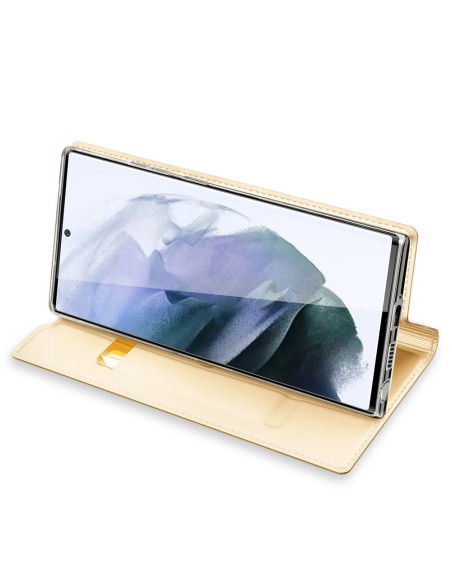Dux Ducis Skin Pro dėklo dėklo dangtelis su atvartu, skirtas Samsung Galaxy S22 Ultra auksui Dux Ducis Skin Pro dėklo dėklo dangtelis su atvartu, skirtas Samsung Galaxy S22 Ultra auksui