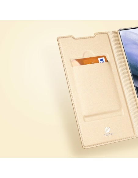 Dux Ducis Skin Pro dėklo dėklo dangtelis su atvartu, skirtas Samsung Galaxy S22 Ultra auksui Dux Ducis Skin Pro dėklo dėklo dangtelis su atvartu, skirtas Samsung Galaxy S22 Ultra auksui