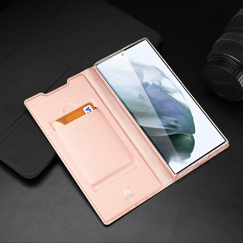 Dux Ducis Skin Pro dėklo dėklo dangtelis su atvartu, skirtas Samsung Galaxy S22 Ultra auksui