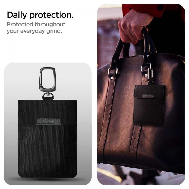 Apsaugos nuo vagystės Spigen Pouch Keyless RFID signalo blokatorius - juodas