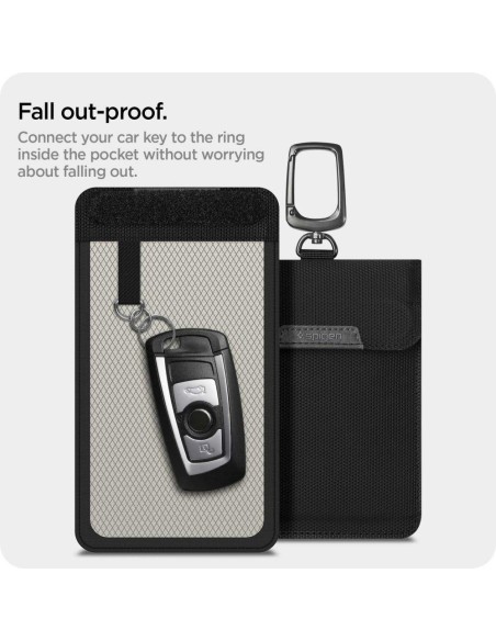 Apsaugos nuo vagystės Spigen Pouch Keyless RFID signalo blokatorius - juodas Apsaugos nuo vagystės Spigen Pouch Keyless RFID signalo blokatorius - juodas