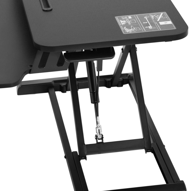 Stalo stovo darbo vieta nešiojamojo kompiuterio monitoriui reguliuojama 110-505 mm iki 15 kg