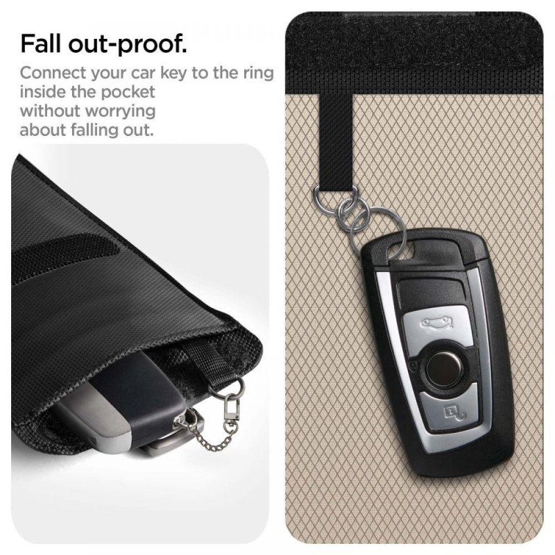 Apsaugos nuo vagystės Spigen Pouch Keyless RFID signalo blokatorius - juodas