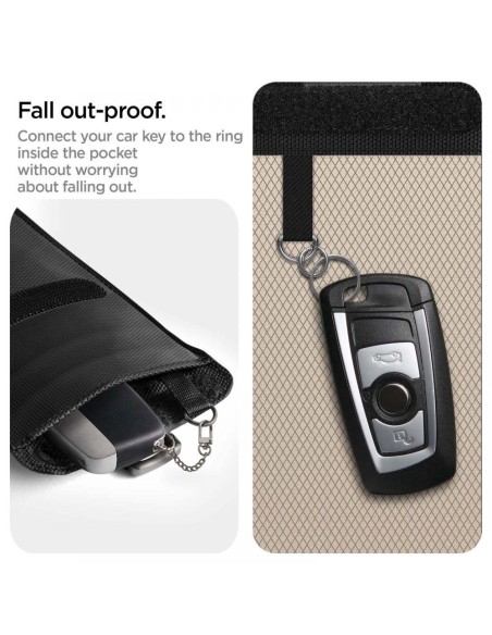 Apsaugos nuo vagystės Spigen Pouch Keyless RFID signalo blokatorius - juodas Apsaugos nuo vagystės Spigen Pouch Keyless RFID signalo blokatorius - juodas
