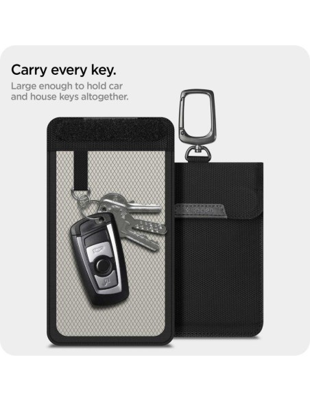 Apsaugos nuo vagystės Spigen Pouch Keyless RFID signalo blokatorius - juodas Apsaugos nuo vagystės Spigen Pouch Keyless RFID signalo blokatorius - juodas