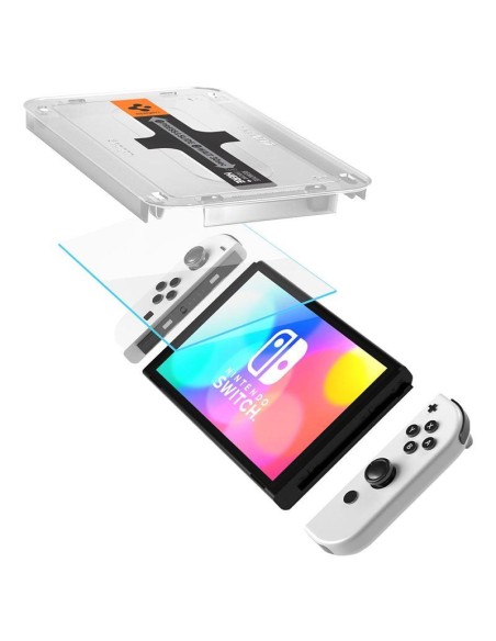 Spigen Glas.tR EZ Fit grūdintas stiklas Nintendo Switch OLED - 2 vnt. Spigen Glas.tR EZ Fit grūdintas stiklas Nintendo Switch OLED - 2 vnt.