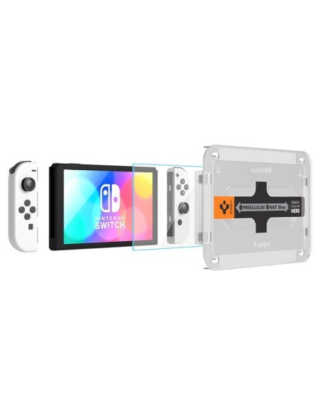 Spigen Glas.tR EZ Fit grūdintas stiklas Nintendo Switch OLED - 2 vnt. Spigen Glas.tR EZ Fit grūdintas stiklas Nintendo Switch OLED - 2 vnt.