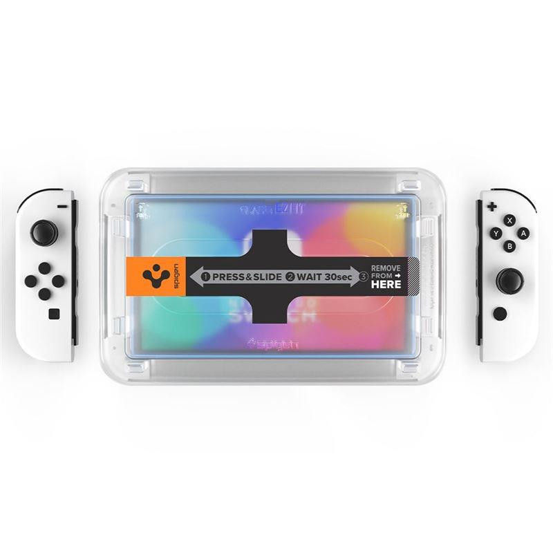 Spigen Glas.tR EZ Fit grūdintas stiklas Nintendo Switch OLED - 2 vnt.