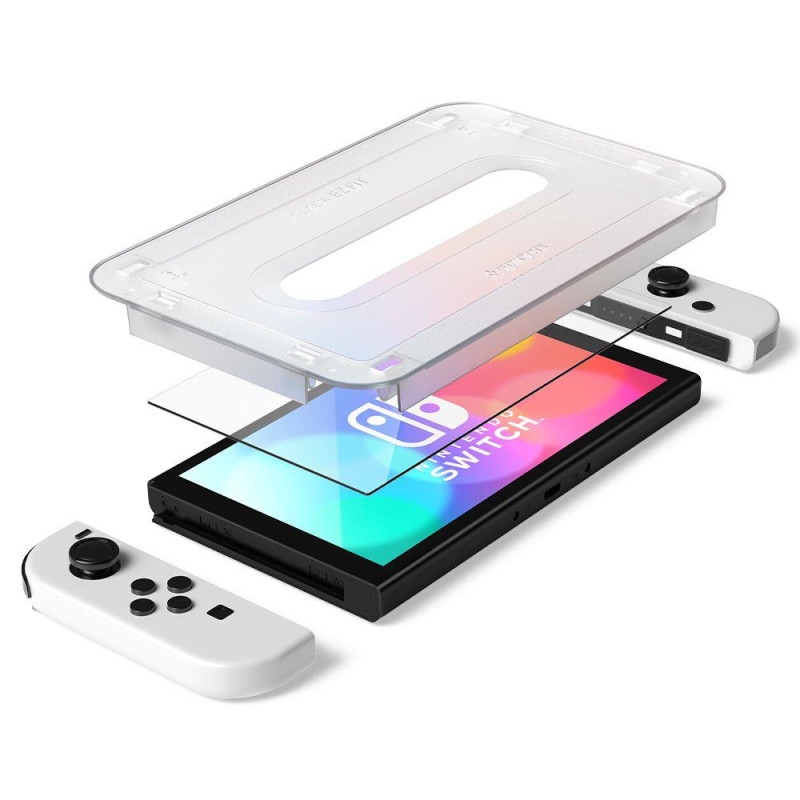 Spigen Glas.tR EZ Fit grūdintas stiklas Nintendo Switch OLED - 2 vnt.