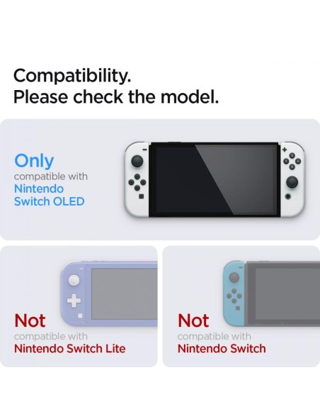 Spigen Glas.tR EZ Fit grūdintas stiklas Nintendo Switch OLED - 2 vnt. Spigen Glas.tR EZ Fit grūdintas stiklas Nintendo Switch OLED - 2 vnt.