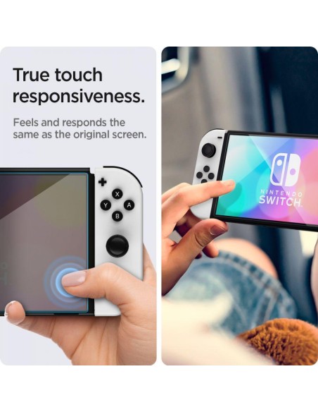 Spigen Glas.tR EZ Fit grūdintas stiklas Nintendo Switch OLED - 2 vnt. Spigen Glas.tR EZ Fit grūdintas stiklas Nintendo Switch OLED - 2 vnt.