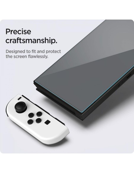Spigen Glas.tR EZ Fit grūdintas stiklas Nintendo Switch OLED - 2 vnt. Spigen Glas.tR EZ Fit grūdintas stiklas Nintendo Switch OLED - 2 vnt.