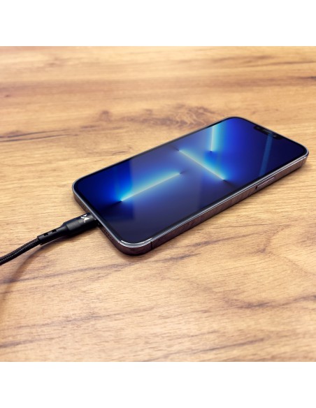 Kabelis USB-C iPhone Lightning Power Delivery 18W 2m juodas Kabelis USB-C iPhone Lightning Power Delivery 18W 2m juodas