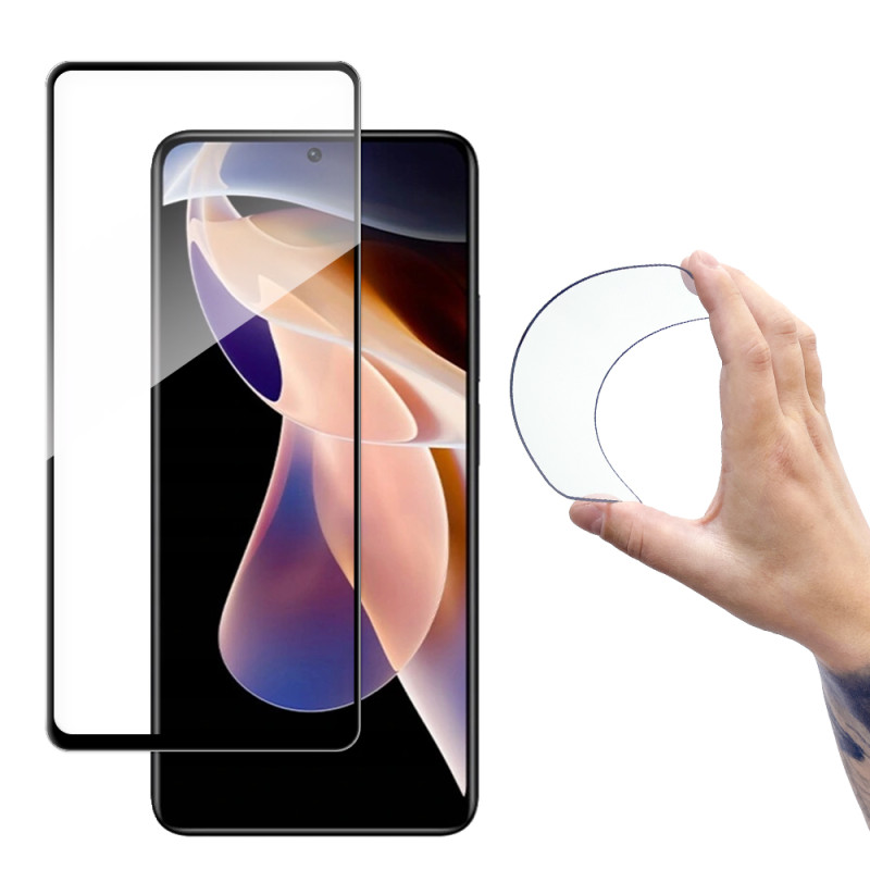 Wozinsky viso dangčio Flexi nano stiklo plėvelės grūdintas stiklas su rėmeliu Xiaomi Redmi Note 11 Pro+ / 11 Pro Transpa...