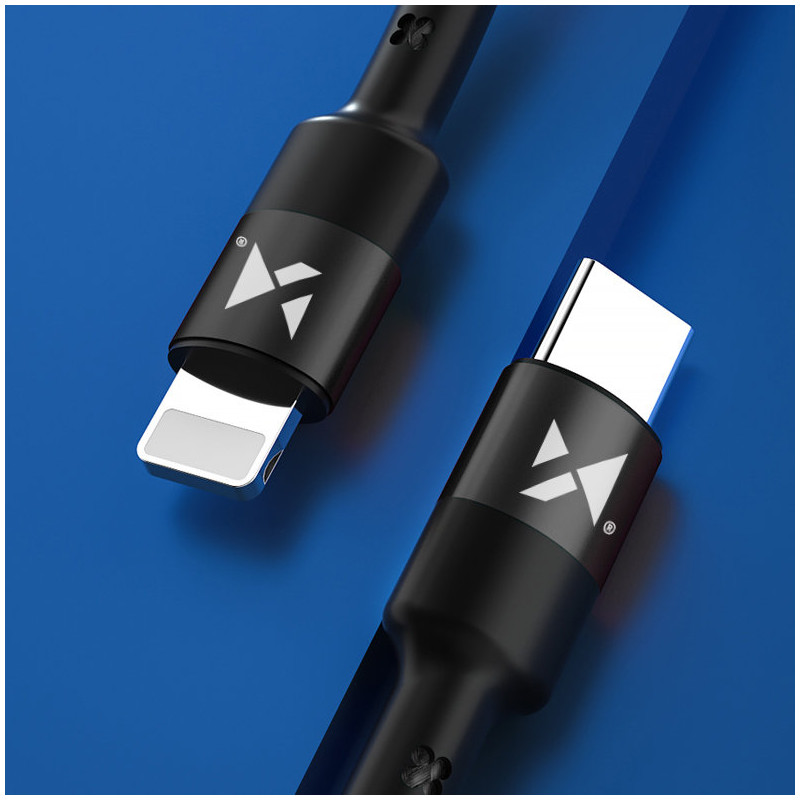 Kabelis USB-C iPhone Lightning Power Delivery 18W 2m juodas