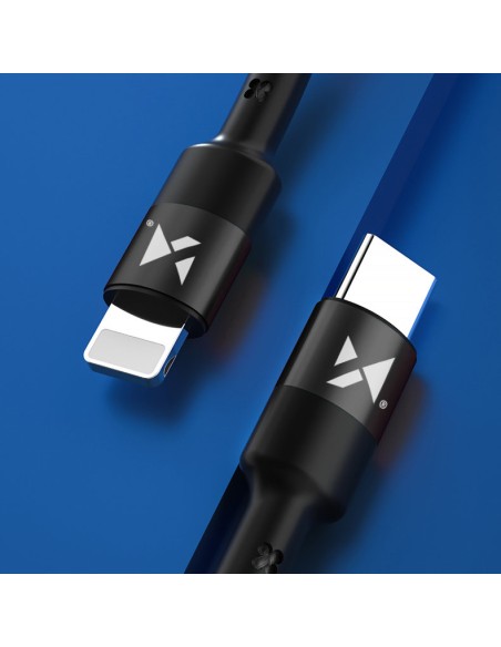 Kabelis USB-C iPhone Lightning Power Delivery 18W 2m juodas Kabelis USB-C iPhone Lightning Power Delivery 18W 2m juodas