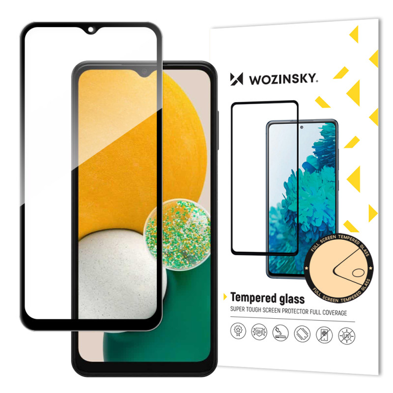 Wozinsky Super patvarūs klijai viso ekrano grūdintas stiklas su rėmeliu, draugiškas dėklu Samsung Galaxy A13 / A23 / A23...