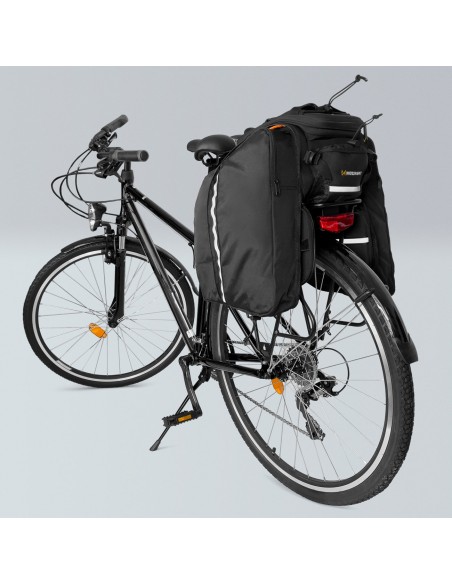 Didelis dviračio bagažinės krepšys 35l + juodas uždangalas nuo lietaus