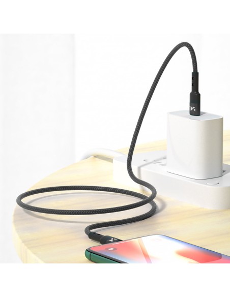 Kabelis USB-C iPhone Lightning Power Delivery 18W 2m juodas Kabelis USB-C iPhone Lightning Power Delivery 18W 2m juodas