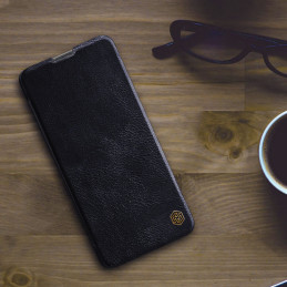 Nillkin Qin Case Flip Case, skirtas Xiaomi Redmi Note 11T 5G / 11S 5G / 11 5G (Kinija) / Poco M4 Pro 5G – juodas