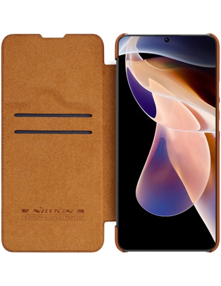 Nillkin Qin Case Case Xiaomi Redmi Note 11 Pro+ (Kinija) / Redmi Note 11 Pro (Kinija) / Mi11i HyperCharge Camera Protect...