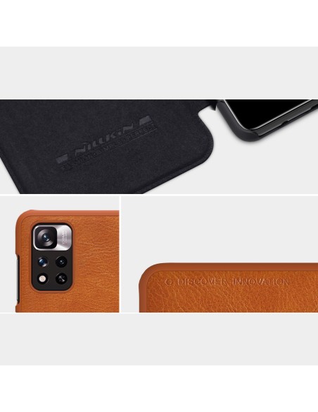 Nillkin Qin Case Case Xiaomi Redmi Note 11 Pro+ (Kinija) / Redmi Note 11 Pro (Kinija) / Mi11i HyperCharge Camera Protect...