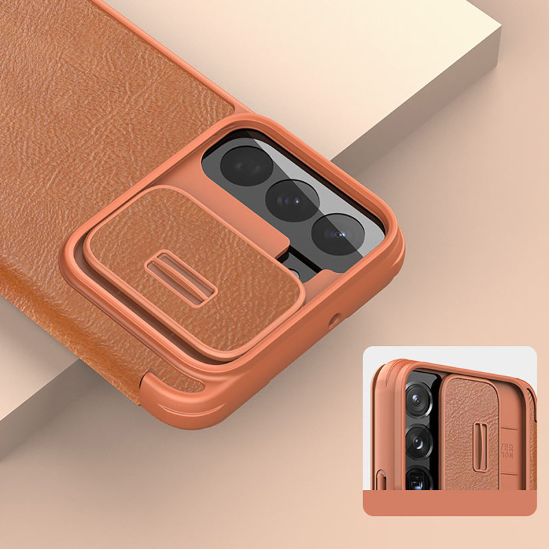 Nillkin Qin Leather Pro Case Dėklas, skirtas Samsung Galaxy S22+ (S22 Plus) Kamera Protector Dėklas Dėklas Flip Case Juo...