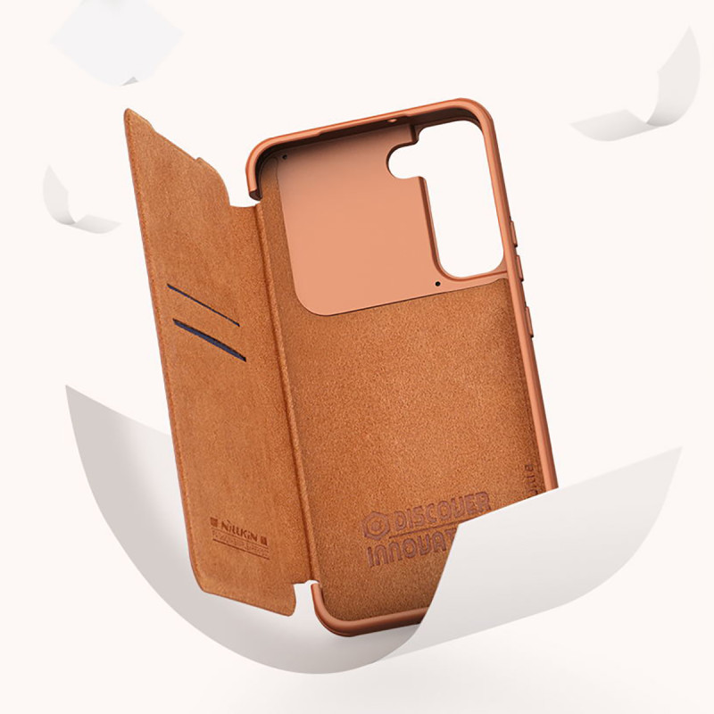 Nillkin Qin Leather Pro Case Dėklas, skirtas Samsung Galaxy S22+ (S22 Plus) Kamera Protector Dėklas Dėklas Flip Case Juo...