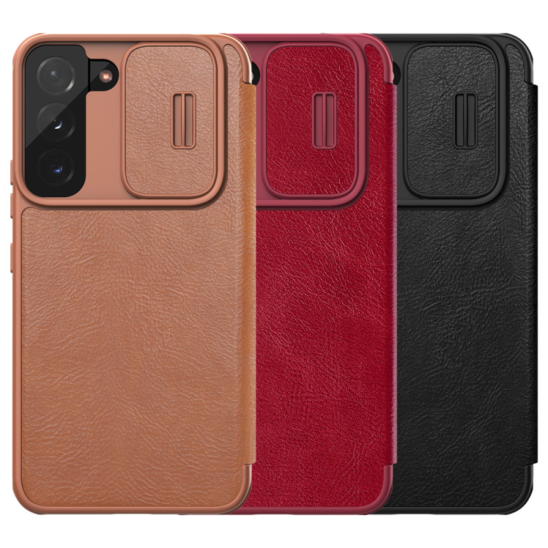 Nillkin Qin Leather Pro Case Dėklas, skirtas Samsung Galaxy S22+ (S22 Plus) Kamera Protector Dėklas Dėklas Flip Case Juo...