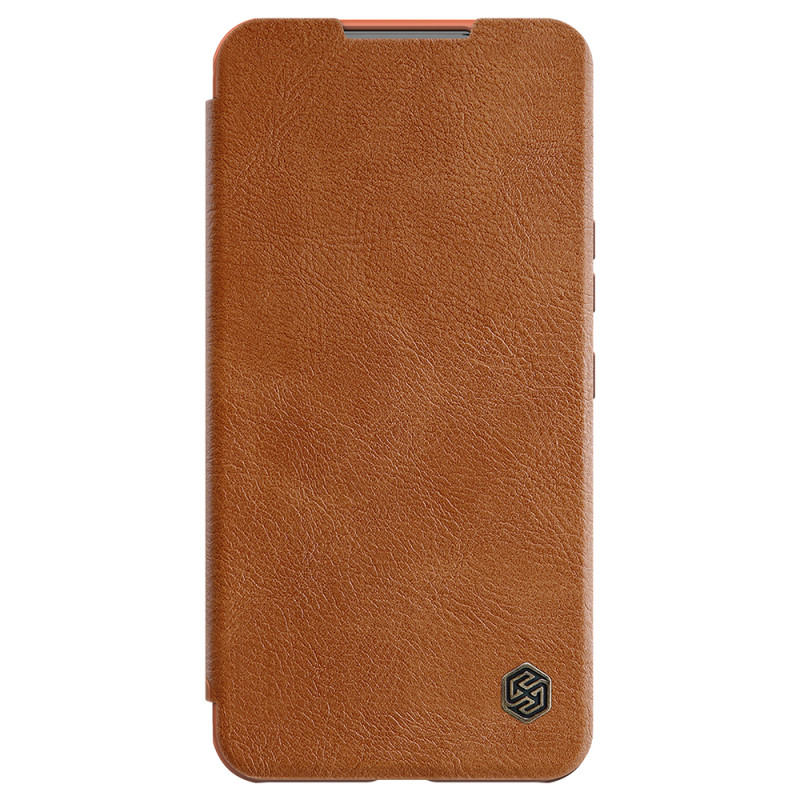 Nillkin Qin Leather Pro Case Dėklas, skirtas Samsung Galaxy S22+ (S22 Plus) Camera Protector Dėklas Dėklas Flip Case Rud...