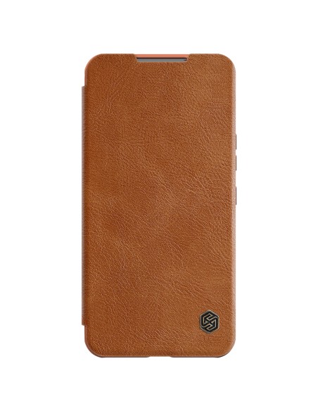 Nillkin Qin Leather Pro Case Dėklas, skirtas Samsung Galaxy S22+ (S22 Plus) Camera Protector Dėklas Dėklas Flip Case Rud...
