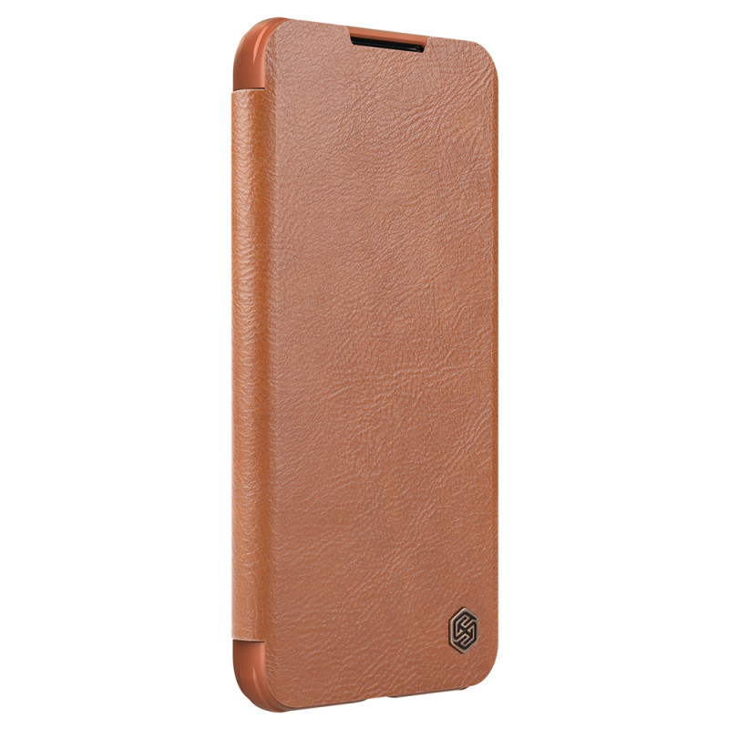 Nillkin Qin Leather Pro Case Dėklas, skirtas Samsung Galaxy S22+ (S22 Plus) Camera Protector Dėklas Dėklas Flip Case Rud...
