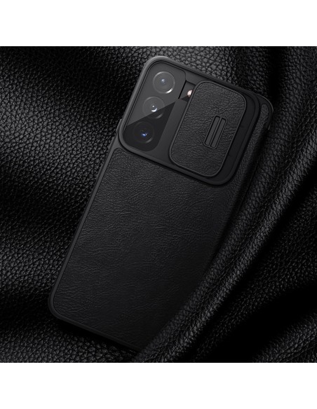 Nillkin Qin Leather Pro Case Dėklas, skirtas Samsung Galaxy S22+ (S22 Plus) Camera Protector Dėklas Dėklas Flip Case Rud...