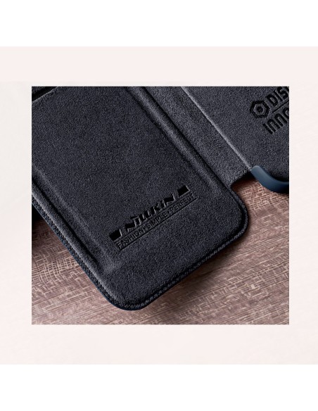 Nillkin Qin Leather Pro Case Dėklas, skirtas Samsung Galaxy S22+ (S22 Plus) Camera Protector Dėklas Dėklas Flip Case Rud...