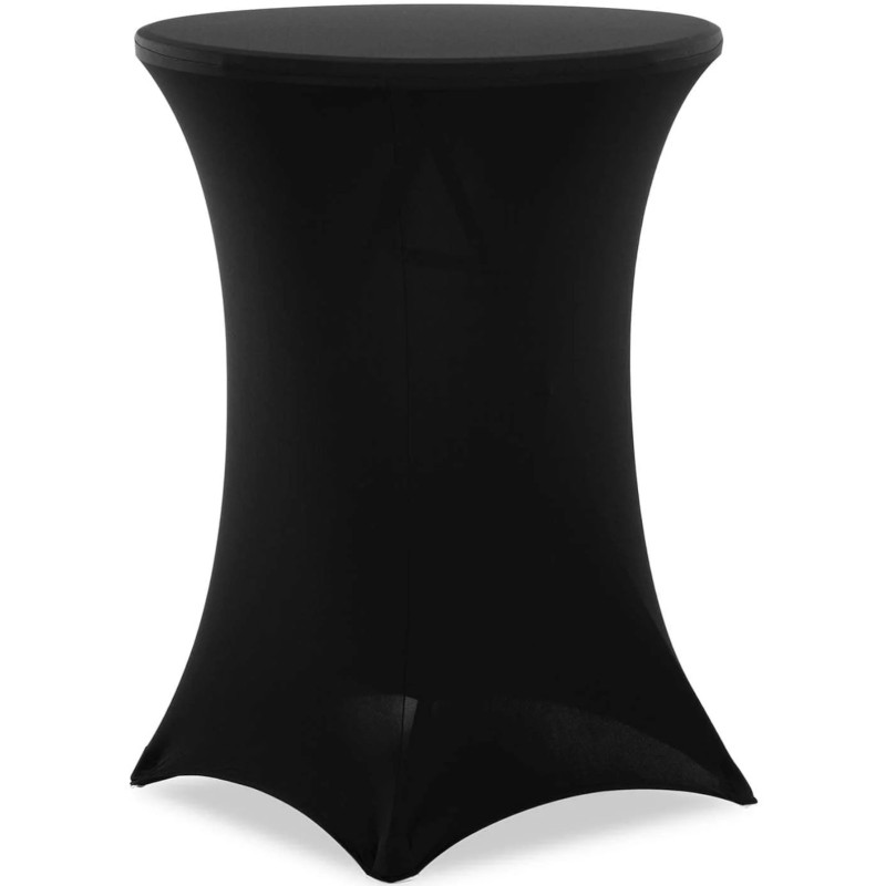 Universalus elastingas užvalkalas baro stalui, sk. 80 cm juodos spalvos