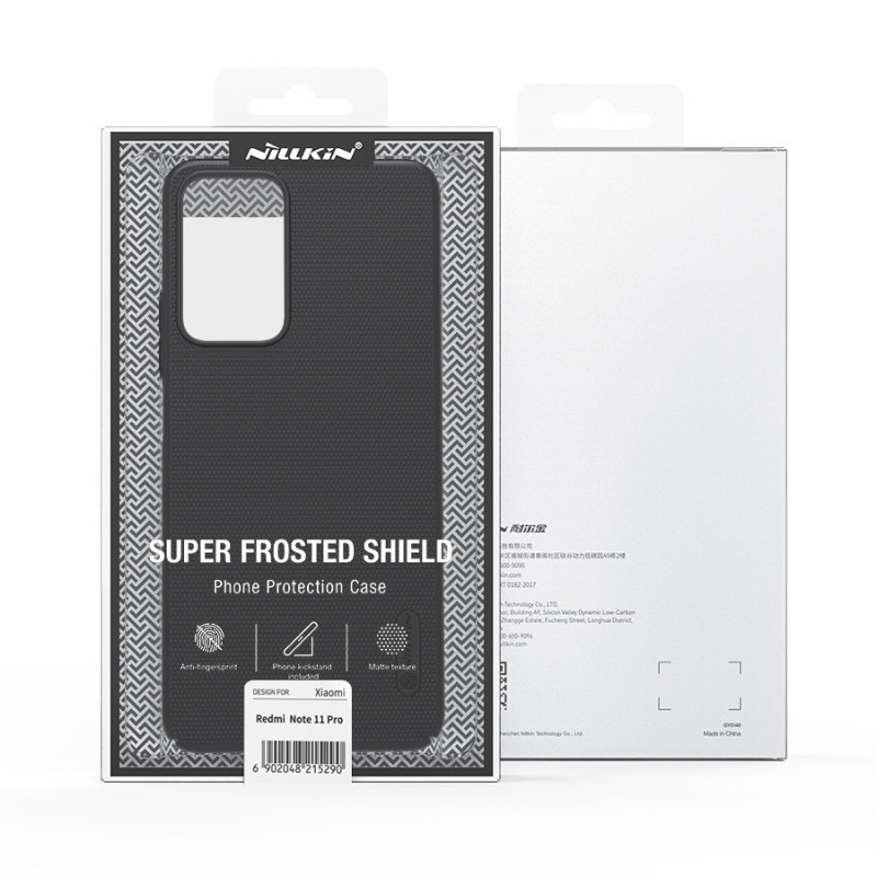 Nillkin Super Frosted Shield Pro patvarus dėklo dangtelis skirtas Xiaomi Redmi Note 11 Pro+ 5G juodas