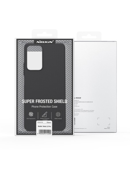 Nillkin Super Frosted Shield Pro patvarus dėklo dangtelis skirtas Xiaomi Redmi Note 11 Pro+ 5G juodas Nillkin Super Frosted Shield Pro patvarus dėklo dangtelis skirtas Xiaomi Redmi Note 11 Pro+ 5G juodas