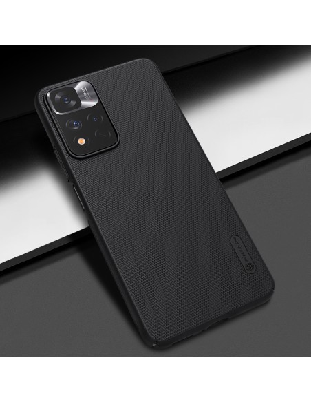 Nillkin Super Frosted Shield Pro patvarus dėklo dangtelis skirtas Xiaomi Redmi Note 11 Pro+ 5G juodas Nillkin Super Frosted Shield Pro patvarus dėklo dangtelis skirtas Xiaomi Redmi Note 11 Pro+ 5G juodas