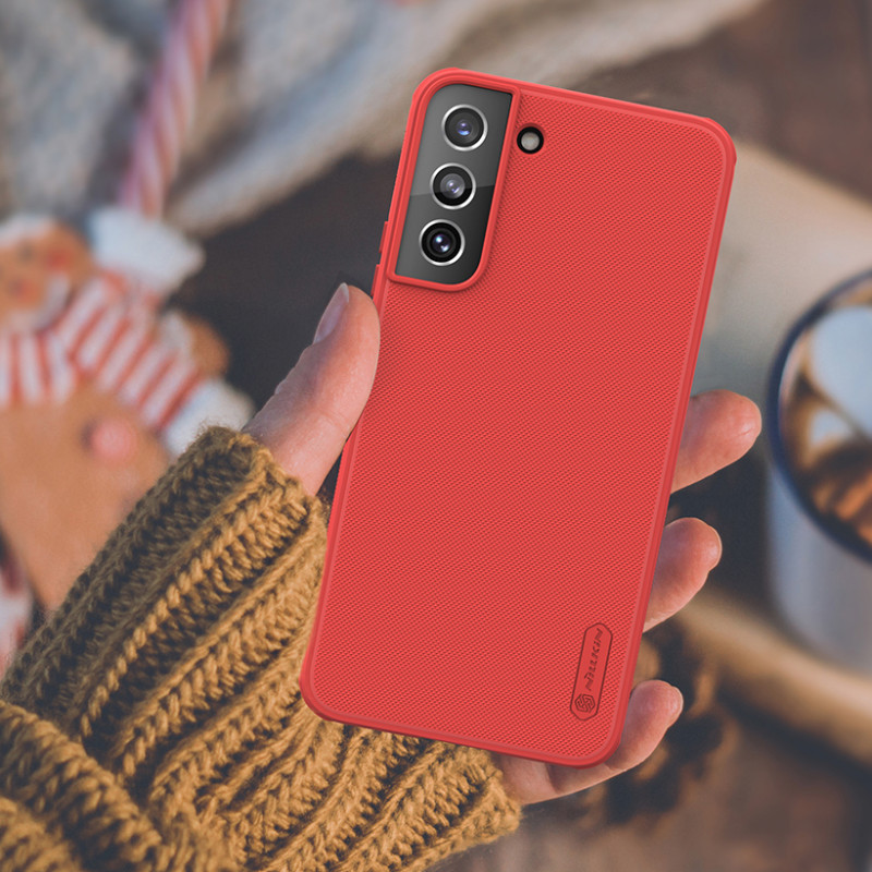 Nillkin Super Frosted Shield Pro patvarus dėklo dangtelis, skirtas Samsung Galaxy S22+ (S22 Plus) raudonas