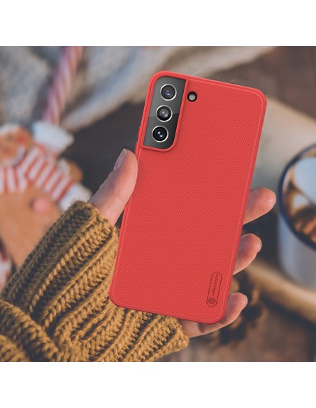 Nillkin Super Frosted Shield Pro patvarus dėklo dangtelis, skirtas Samsung Galaxy S22+ (S22 Plus) raudonas