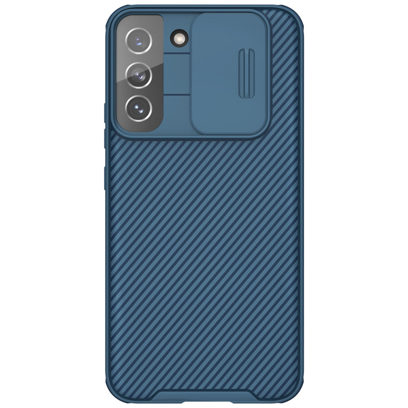 Nillkin CamShield Pro Case Armored Case Cover kameros apsauga, skirta Samsung Galaxy S22+ (S22 Plus) mėlyna Nillkin CamShield Pro Case Armored Case Cover kameros apsauga, skirta Samsung Galaxy S22+ (S22 Plus) mėlyna