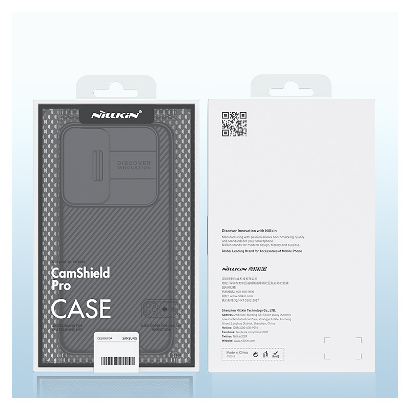 Nillkin CamShield Pro Case Armored Case Cover kameros apsauga, skirta Samsung Galaxy S22+ (S22 Plus) mėlyna