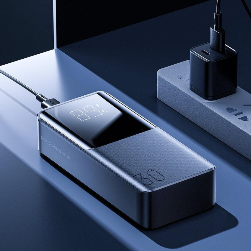 Powerbank 30000mAh 15W kabelis USB-C kabelis...