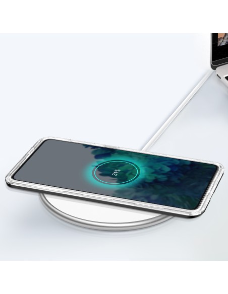 Skaidrus 3in1 dėklas, skirtas Samsung Galaxy S21+ 5G (S21 Plus 5G) gelio dangtelis su juodu rėmeliu