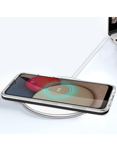 Skaidrus 3in1 dėklas skirtas Samsung Galaxy A03s (166) gelio dangtelis su juodu rėmeliu Skaidrus 3in1 dėklas skirtas Samsung Galaxy A03s (166) gelio dangtelis su juodu rėmeliu