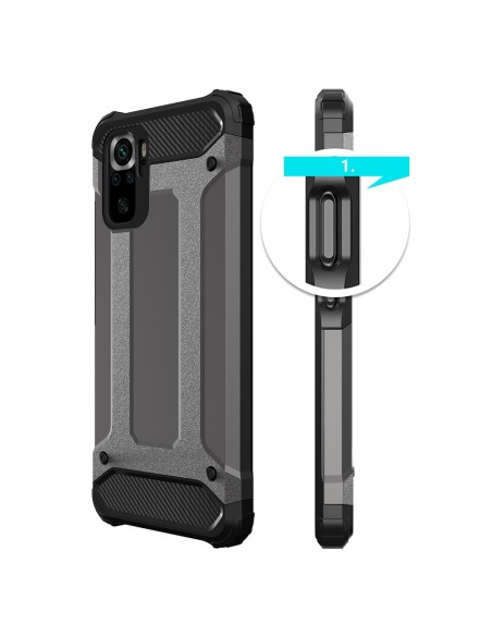 „Hybrid Armor“ šarvuotas hibridinis korpuso dangtelis Xiaomi Redmi Note 11T 5G / Redmi Note 11S 5G / Poco M4 Pro 5G mėly... „Hybrid Armor“ šarvuotas hibridinis korpuso dangtelis Xiaomi Redmi Note 11T 5G / Redmi Note 11S 5G / Poco M4 Pro 5G mėly...