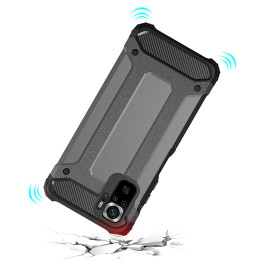 Hybrid Armor šarvuotas hibridinis dėklo dangtelis, skirtas Xiaomi Poco M4 Pro 5G juodas
